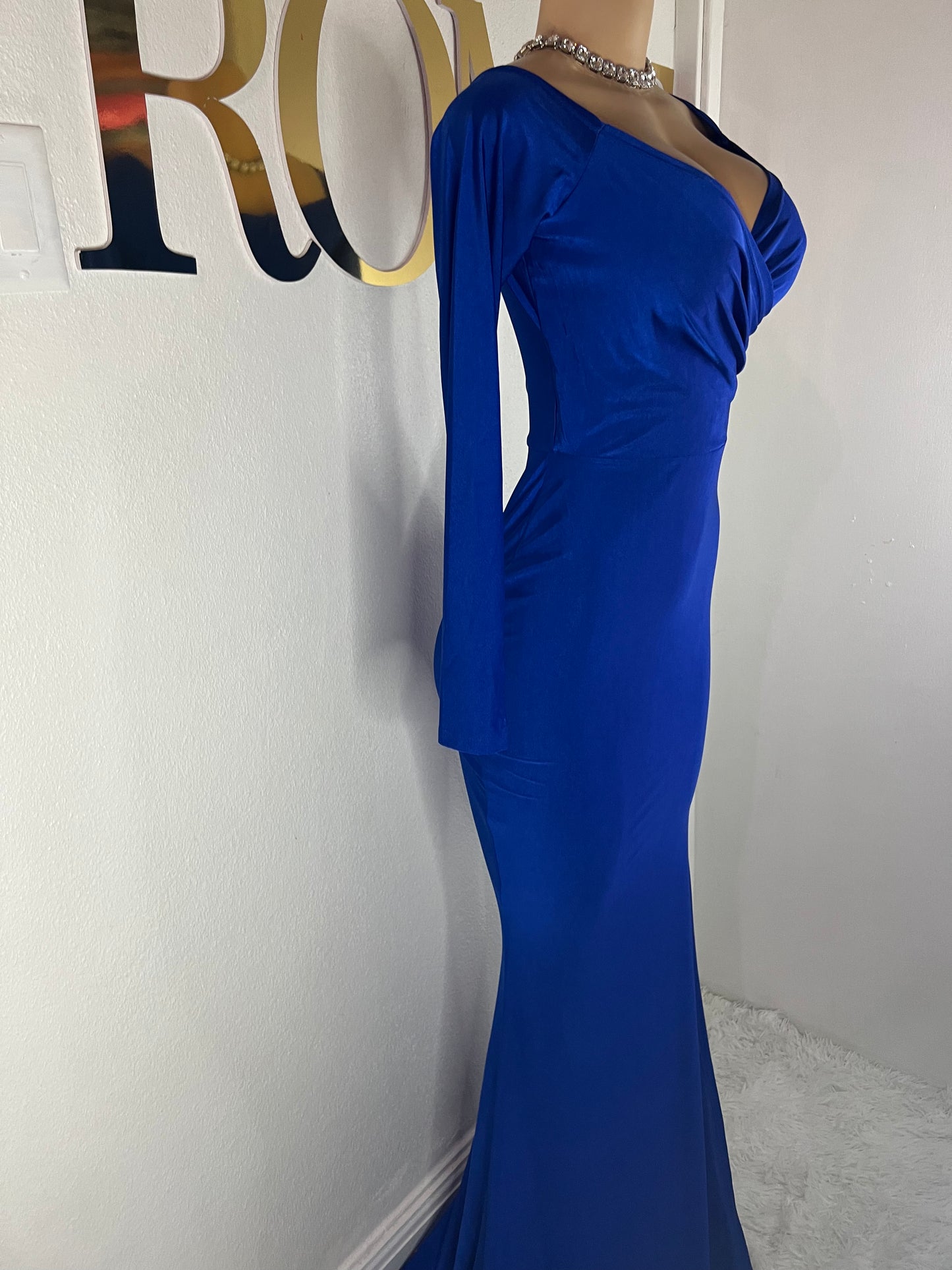 Kerry Long Sleeve Dress (Blue)