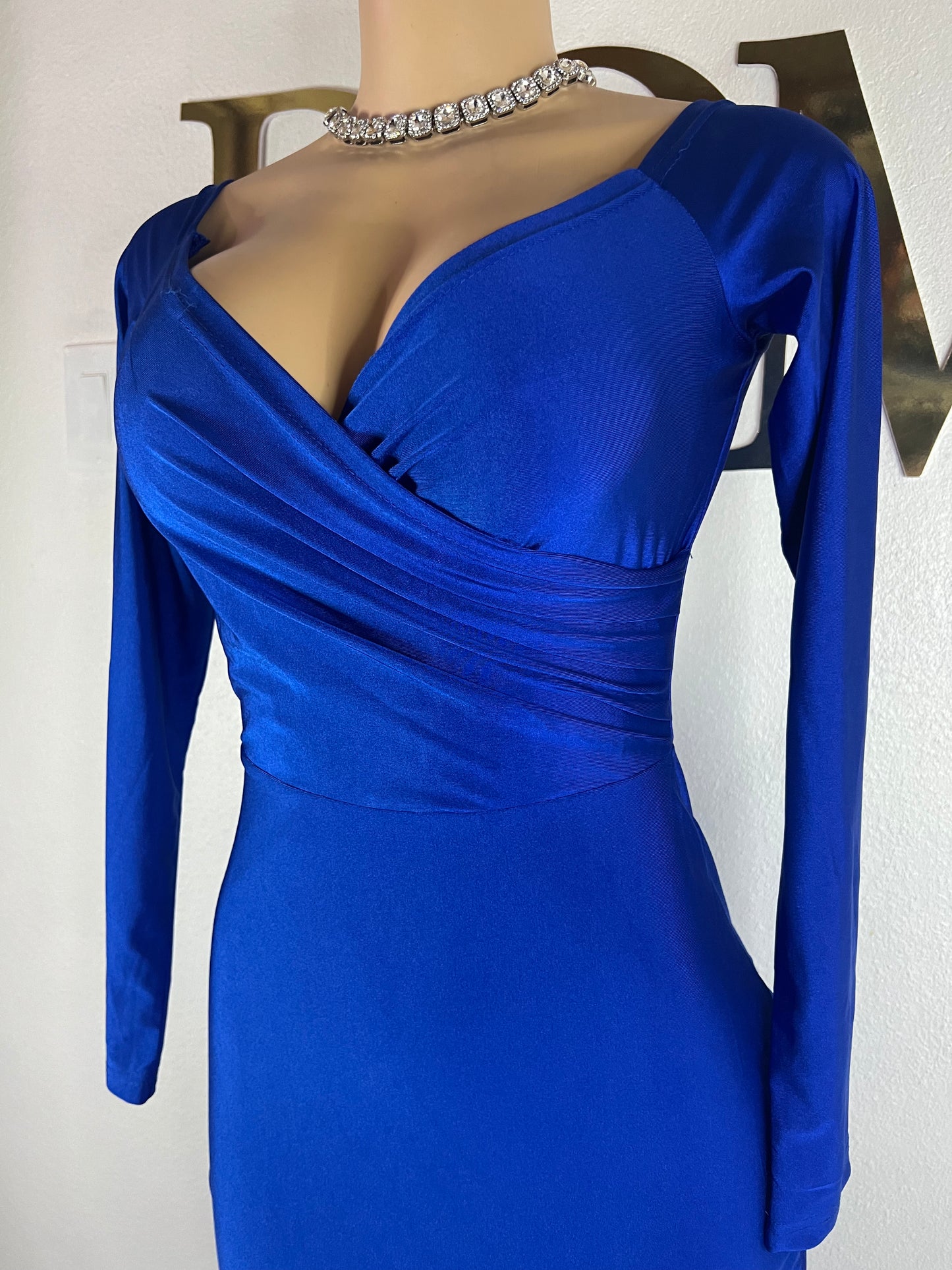 Kerry Long Sleeve Dress (Blue)