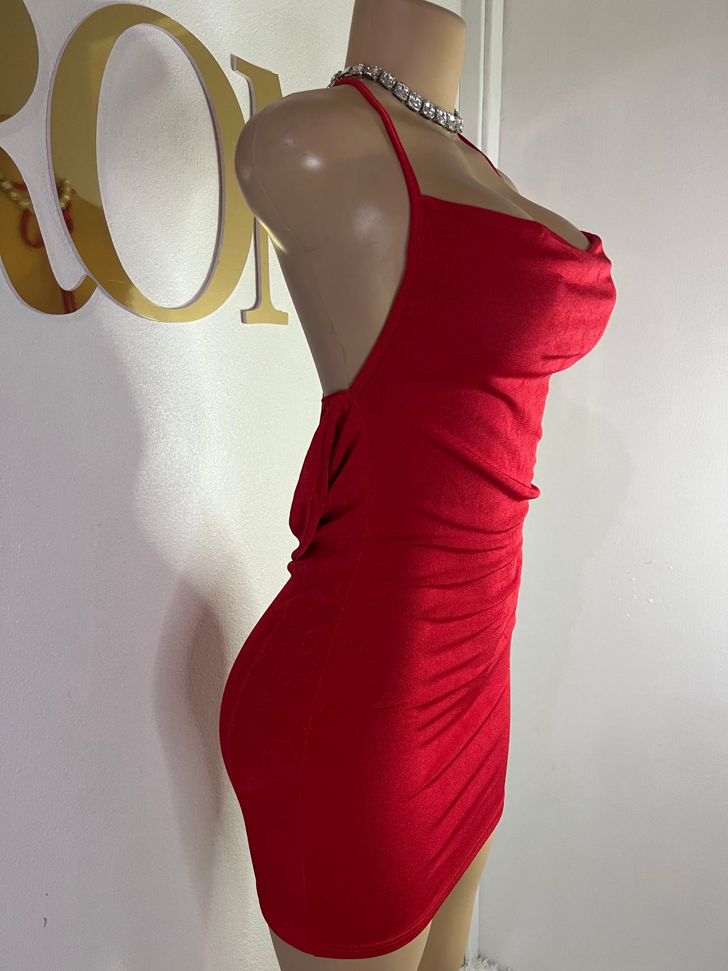 Carey Short Dress (Red)