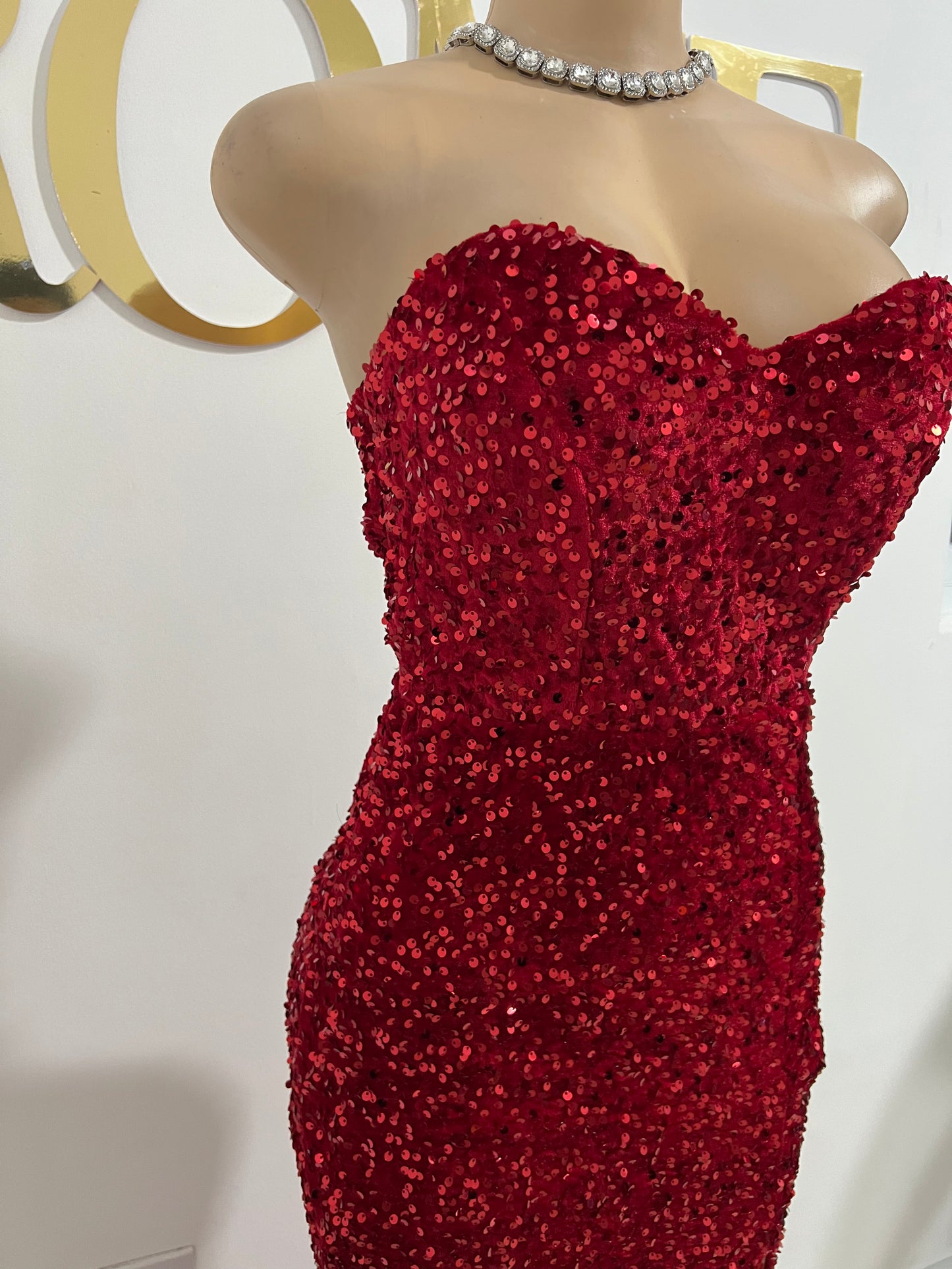 Christina Glam Dress (Red)