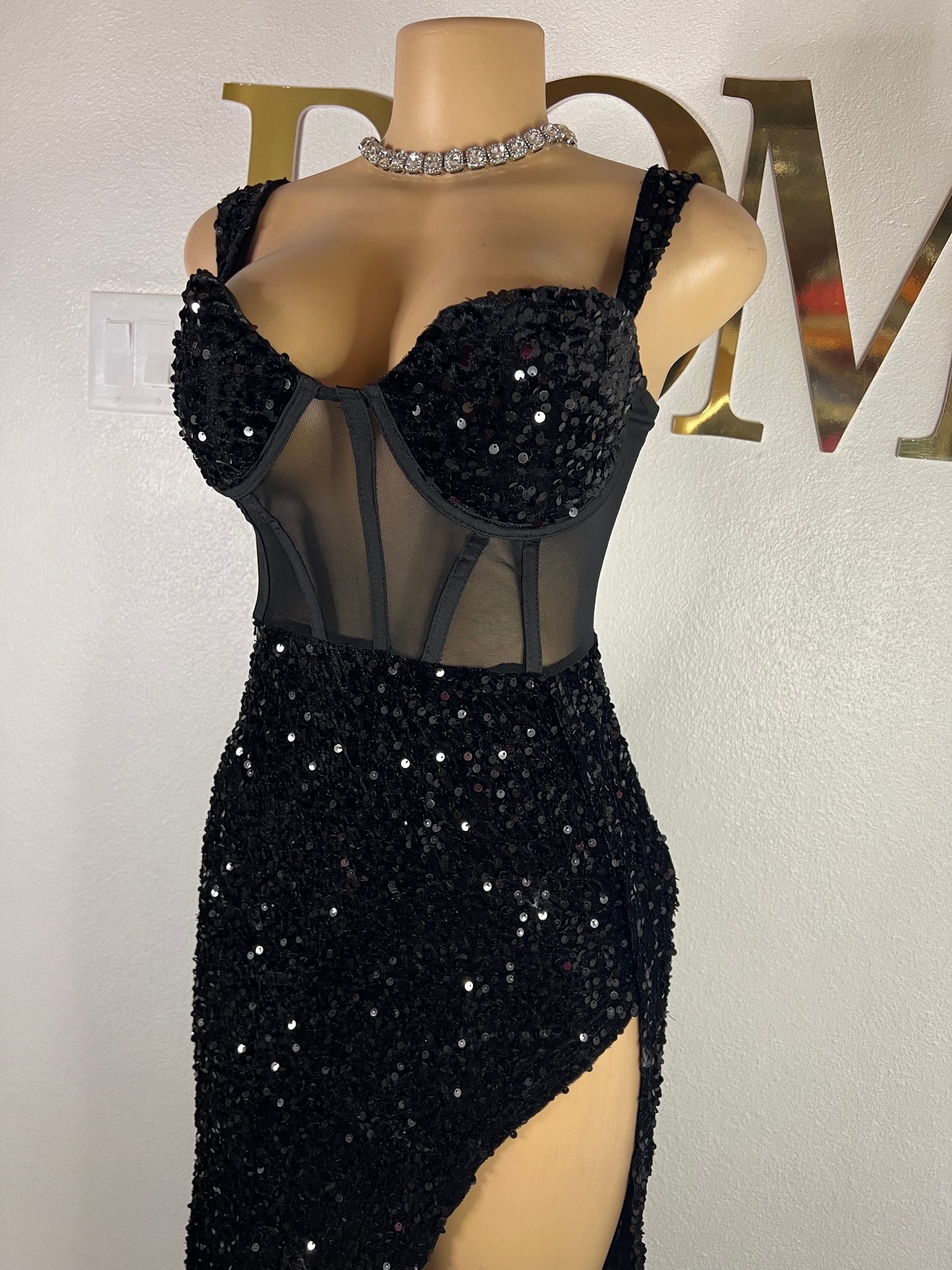 Hollywood Vibe Dress (Black)