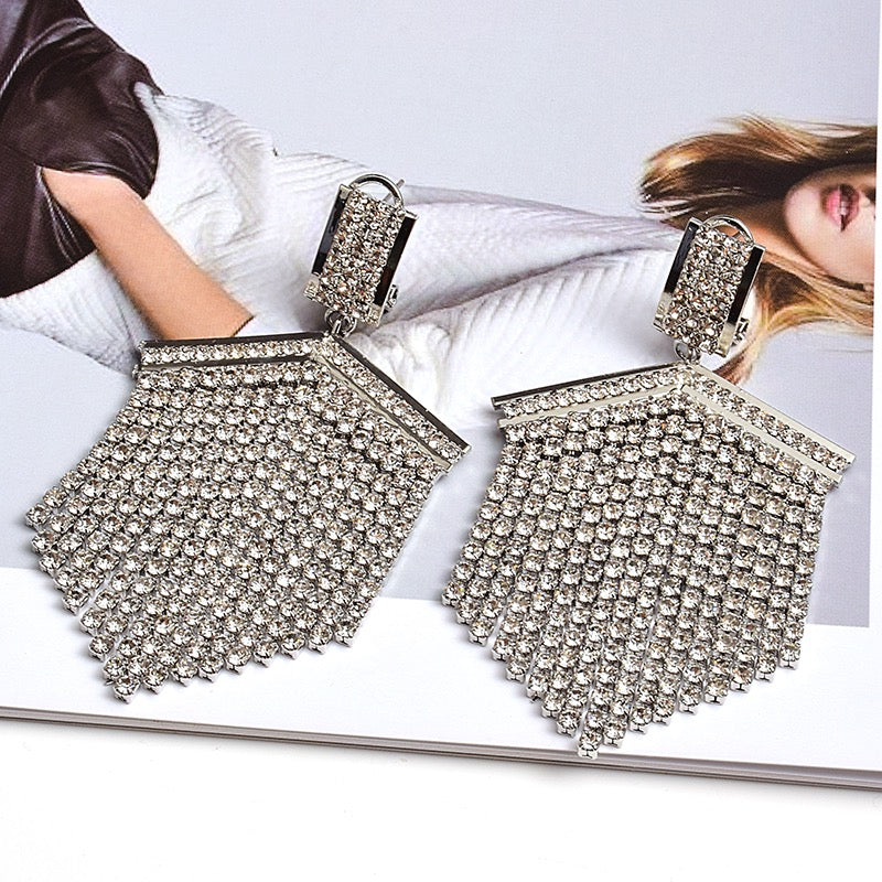 Kate Diamond Earrings (Silver)