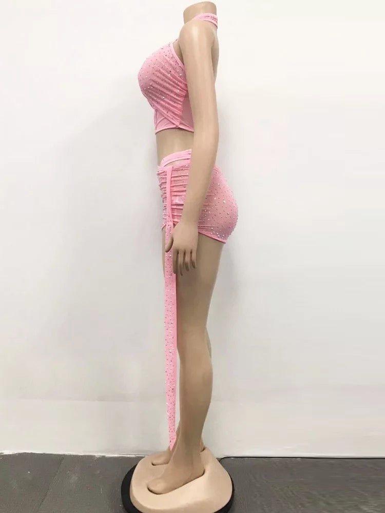 Valeria Crystal Set (Pink)