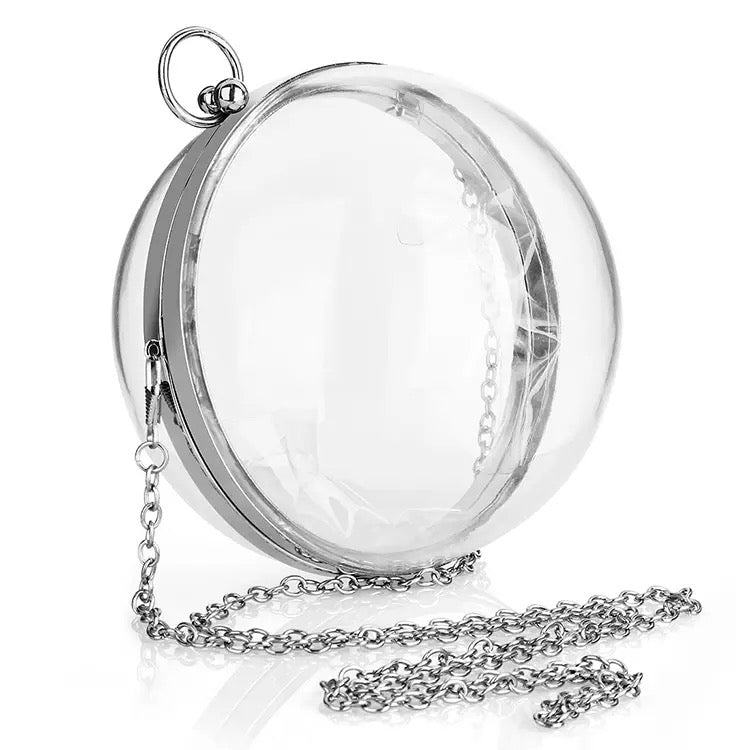 Transparent Circular Bag (Silver)