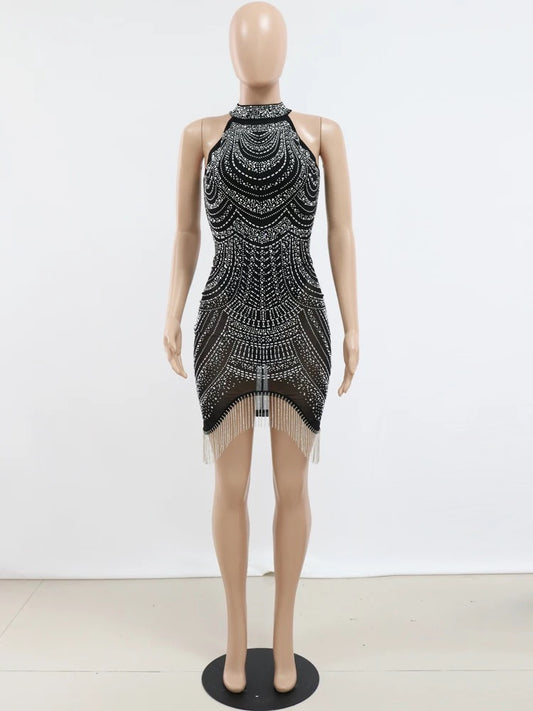 Jessica Crystal Dress (Black)