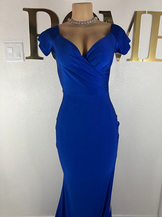 Kerry Short Sleeve Dress (Blue)