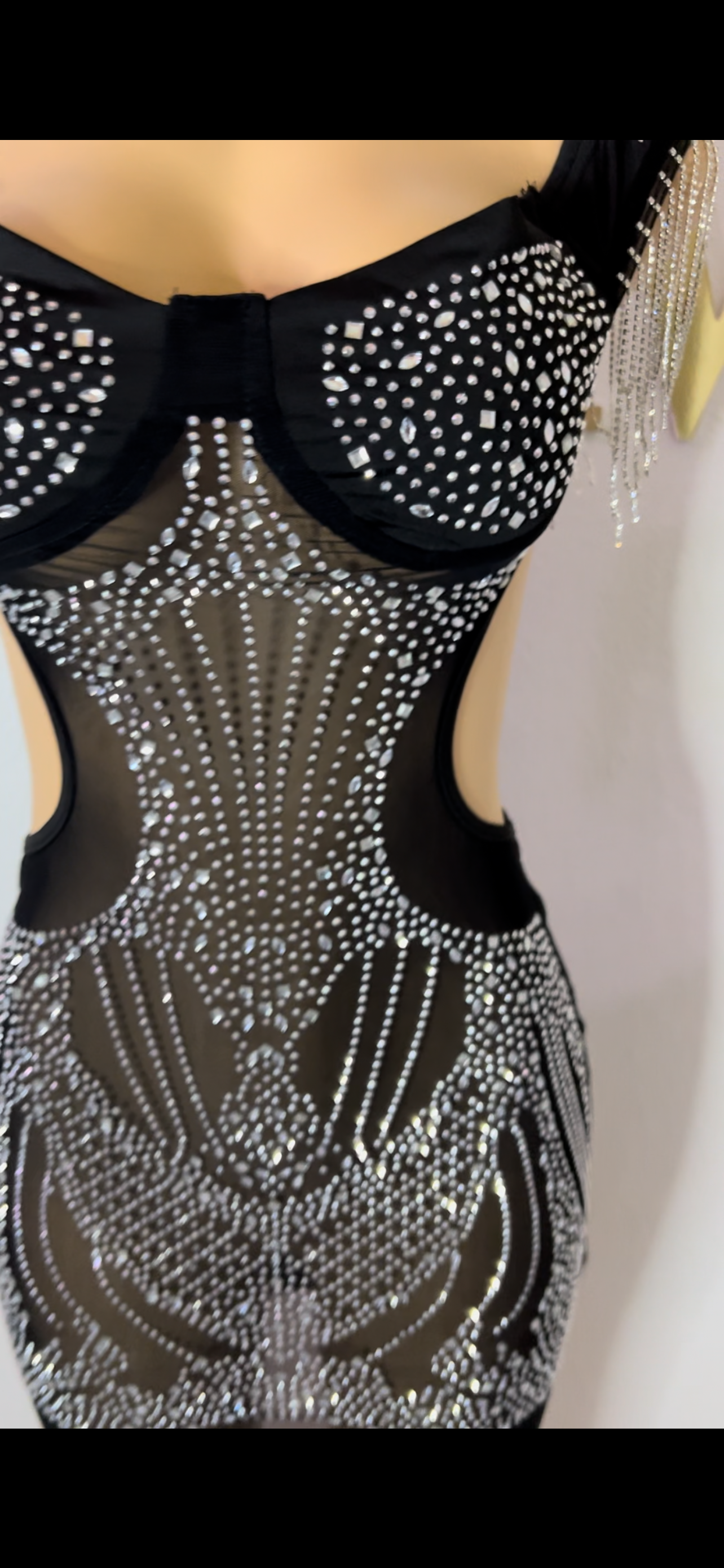 Nicky Crystal Dress (Black)