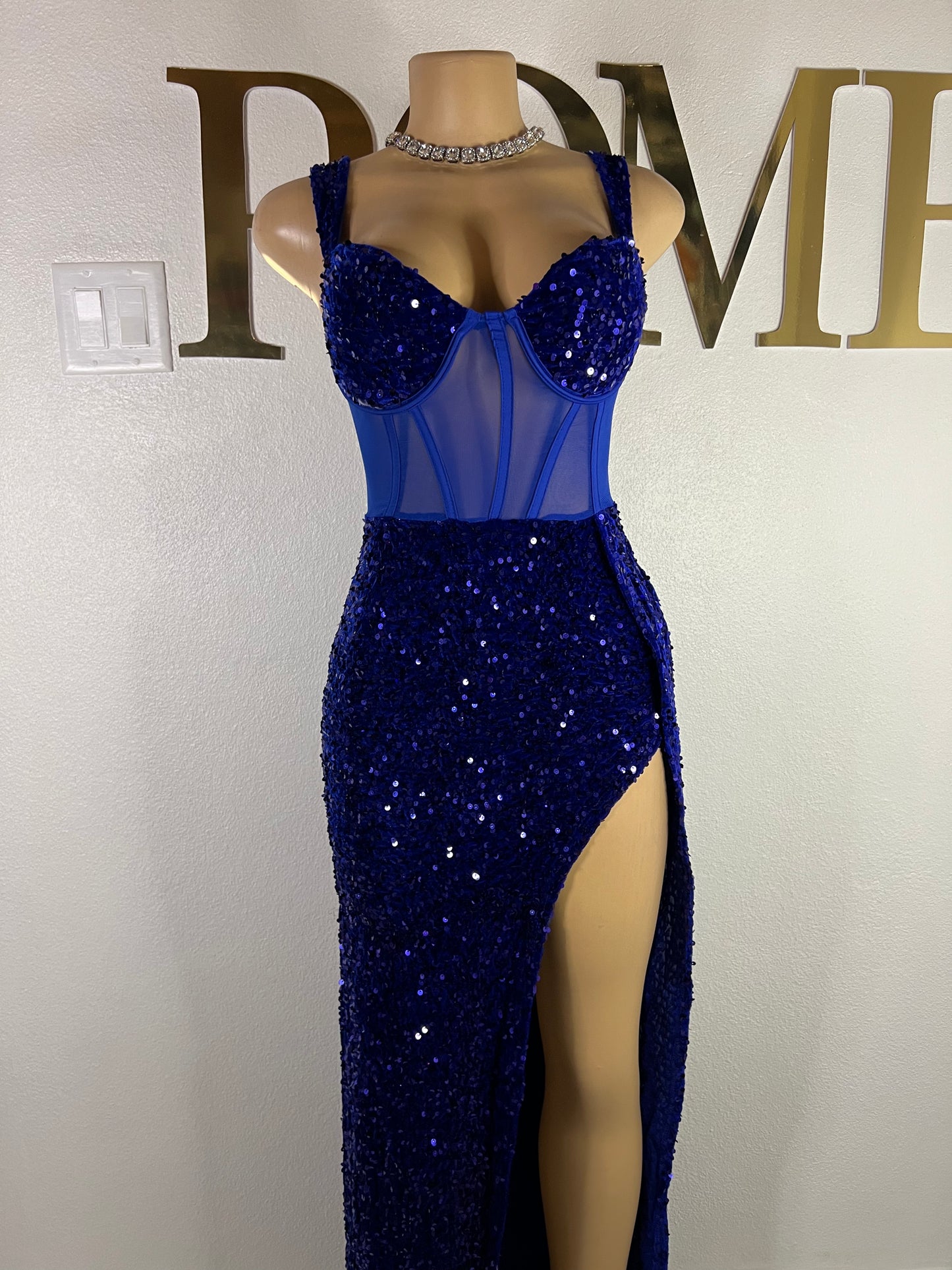 Hollywood Vibe Dress (Blue)