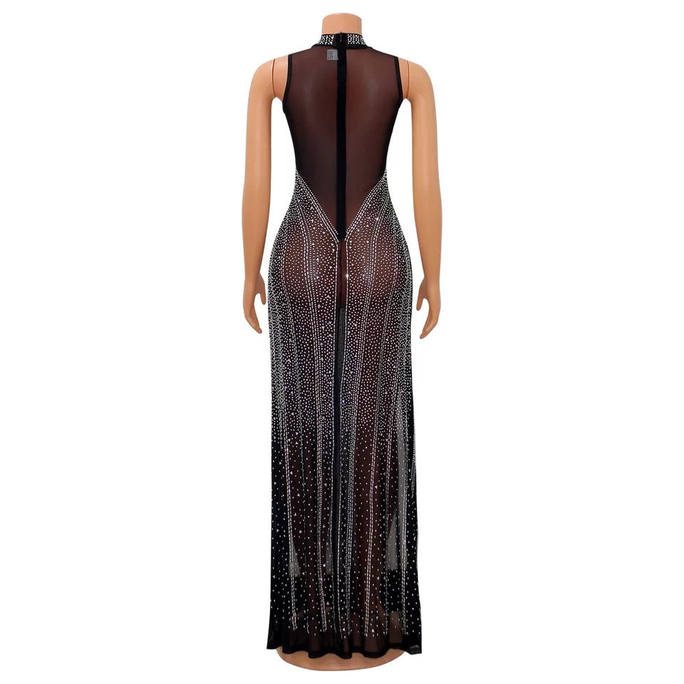 Athena Crystal Dress (Nude)