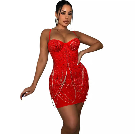 Ascension Crystal Dress (Red)