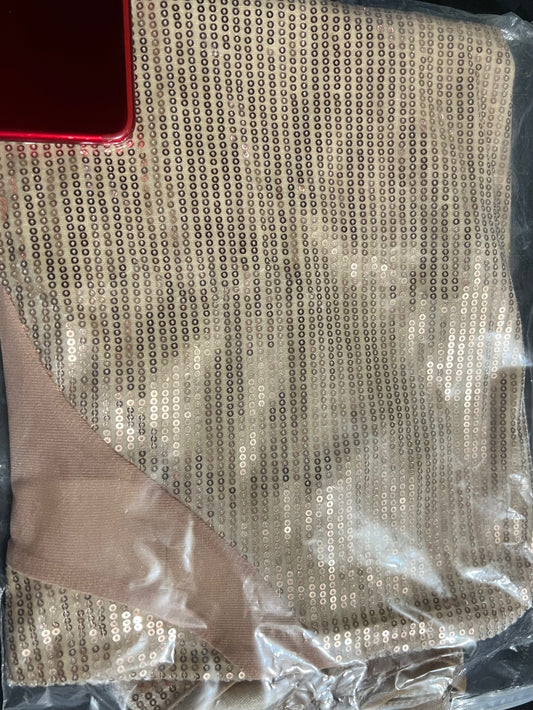 Emma Sequin Dress (Gold- nude)