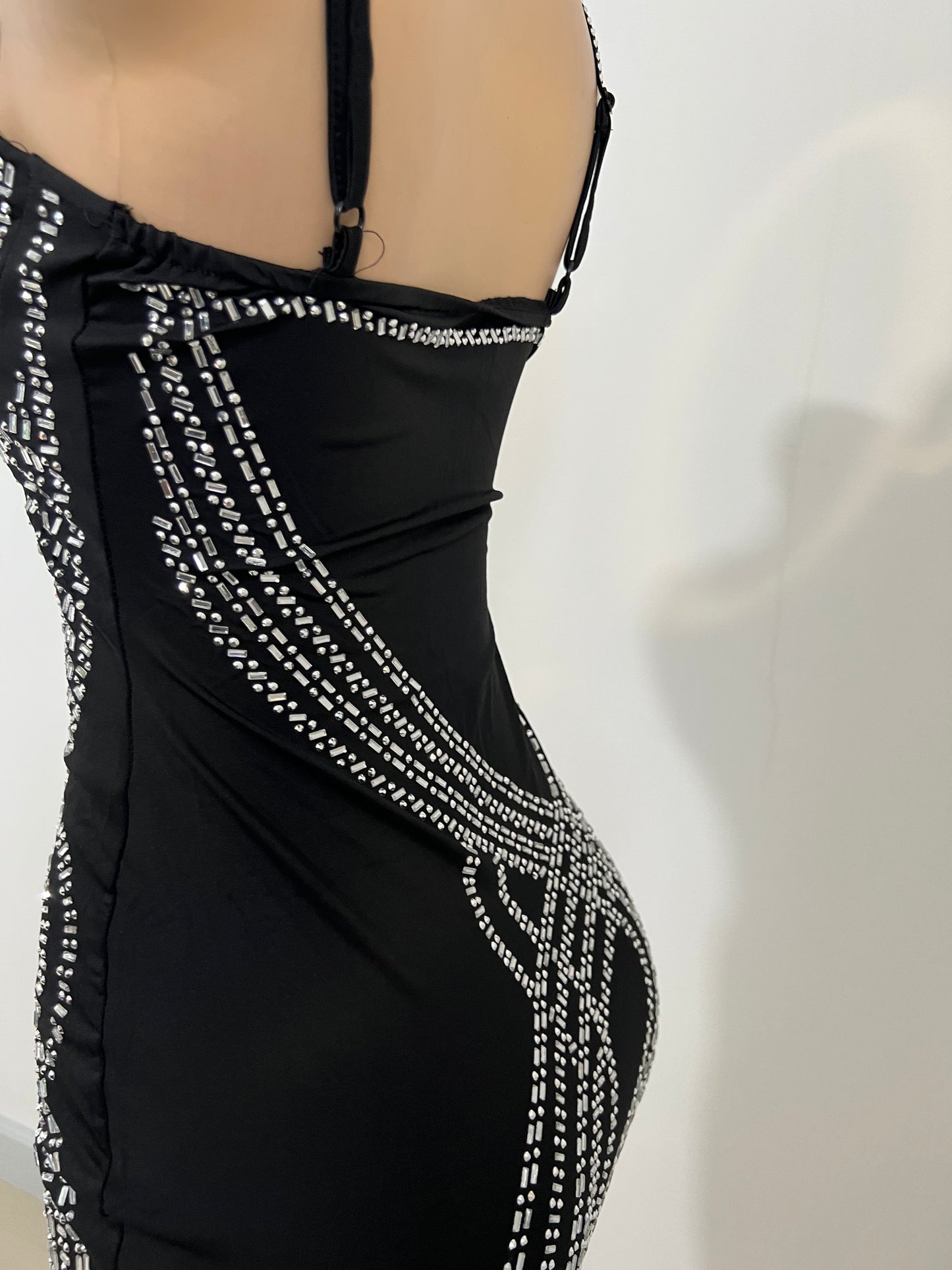 Marci Crystal Dress (Black)