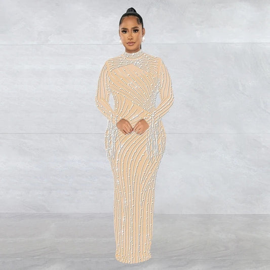 Ellie Long Dress (Nude)