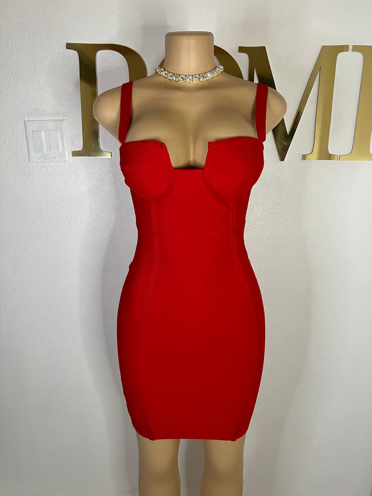 Tiffany Bodycon Dress (Red)