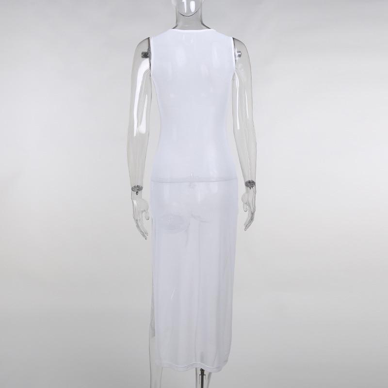 Desire Mesh Dress (White)
