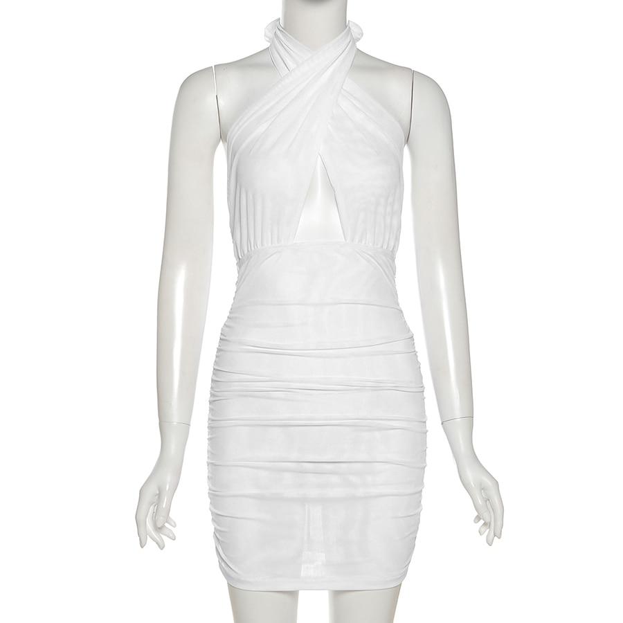 Alicia Mesh Dress (White)