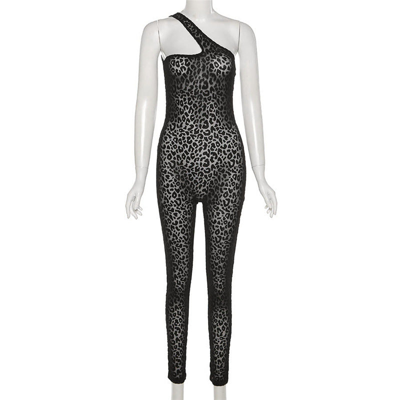 Leopard Jumpsuit (White)