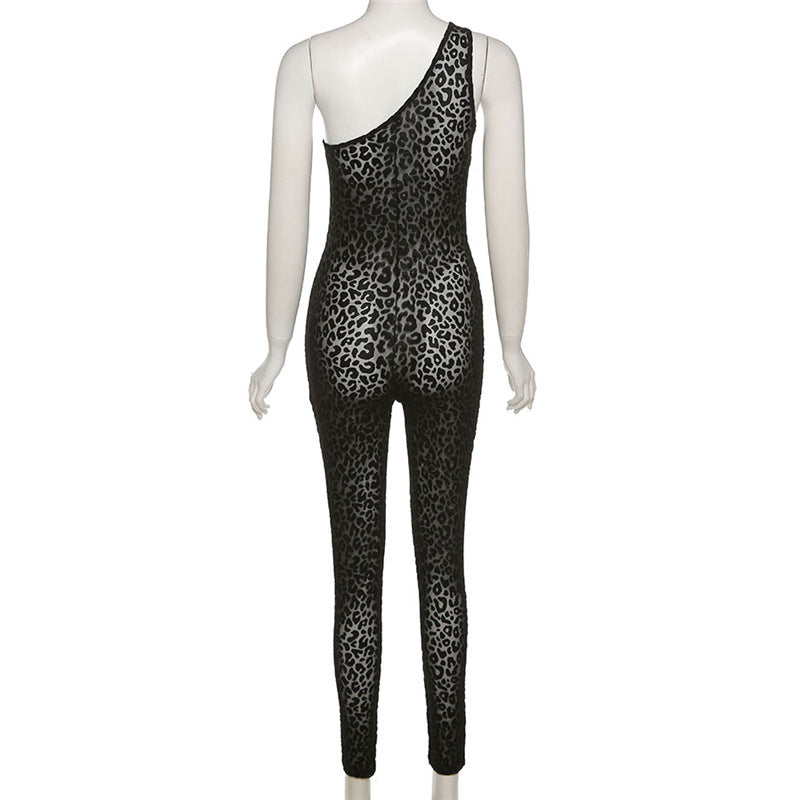 Leopard Jumpsuit (White)