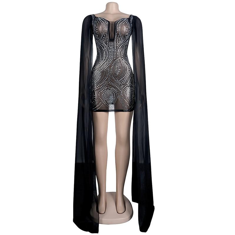 Phoenix Dress (Black & Silver)