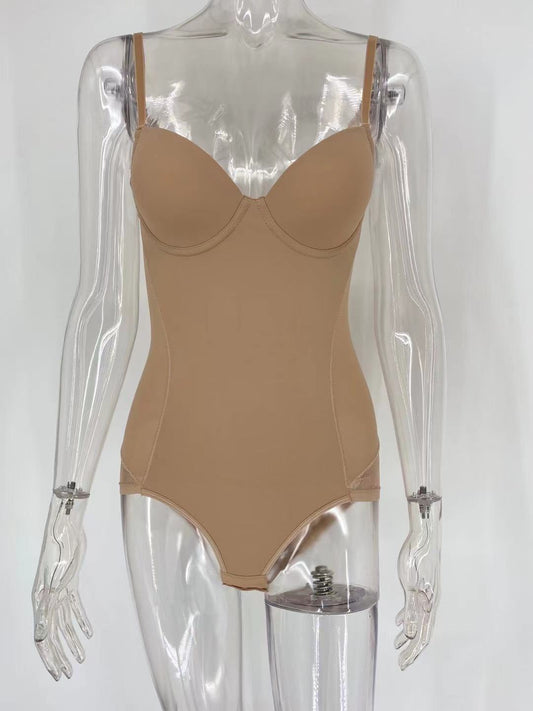 Shapewear Lingerie Bodysuit (Brown)
