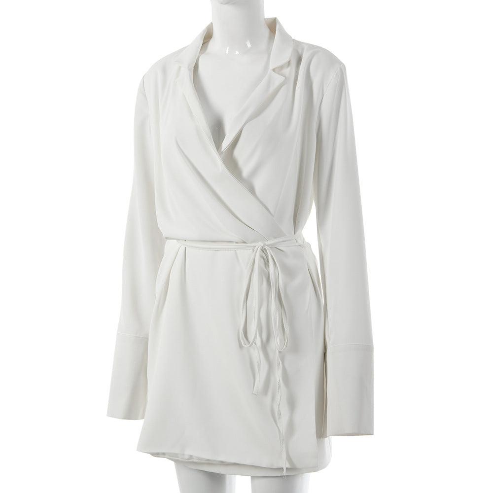 Croix Wrap Dress (White)