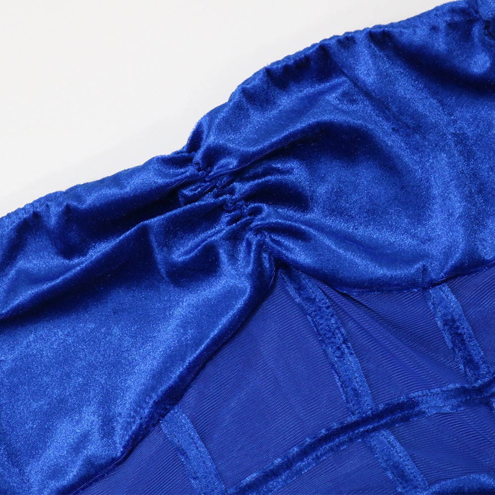 Ciara Off Shoulder Dress (Blue)