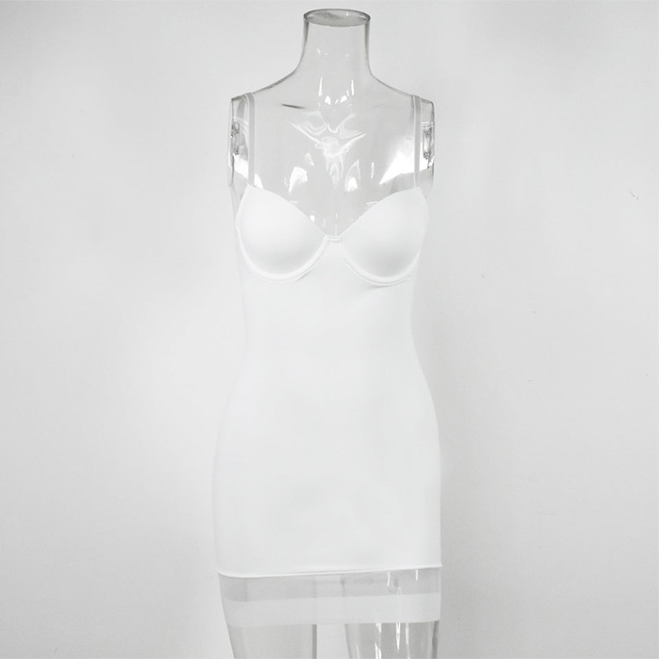 Shapewear Lingerie Dress (White)