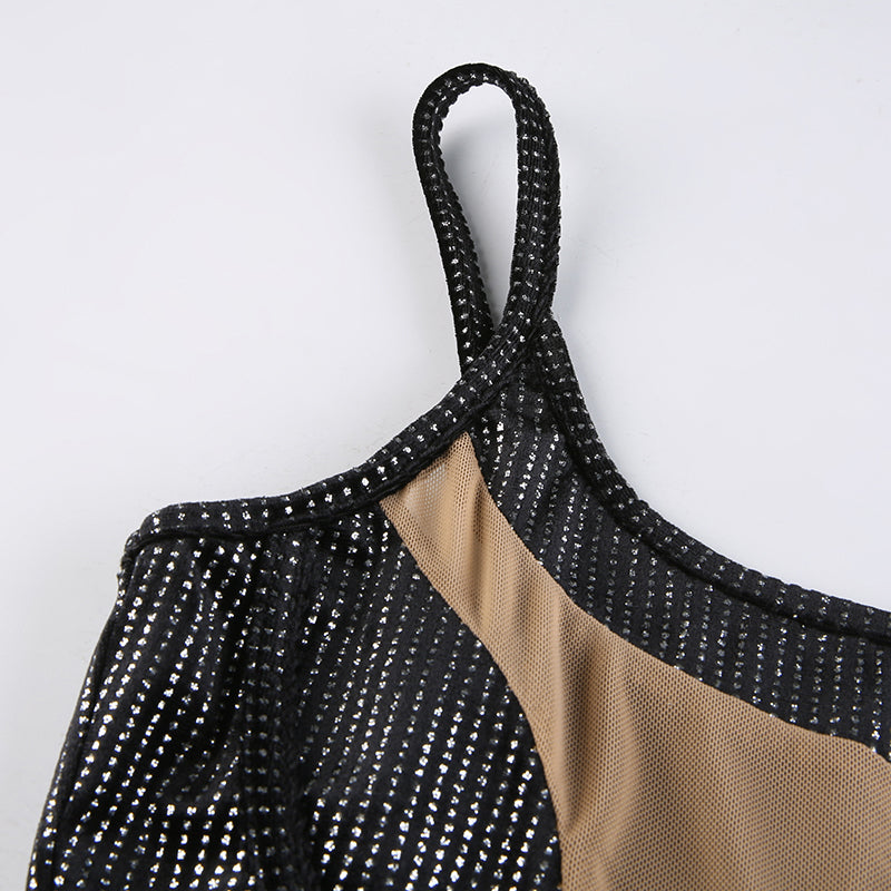 Eve Swirl Glitter Dress (Black)